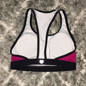 Color Block T-back Sports Bra